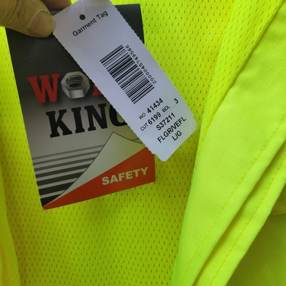 Work King Safety Rain Jacket Size Large - Picture 7 of 15